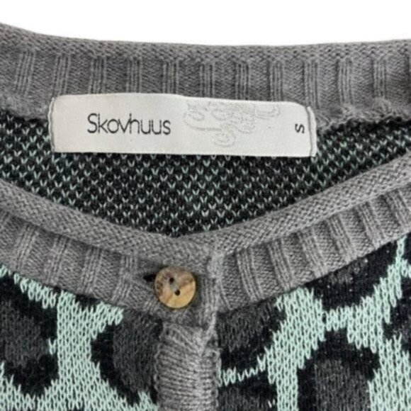 Skovhuus cotton wool alpaca button down cardigan size Small Colorful - Picture 10 of 13